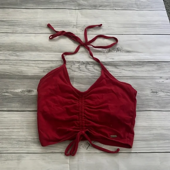 Hollister Tops Red Hollister Must Have Collection Halter Top